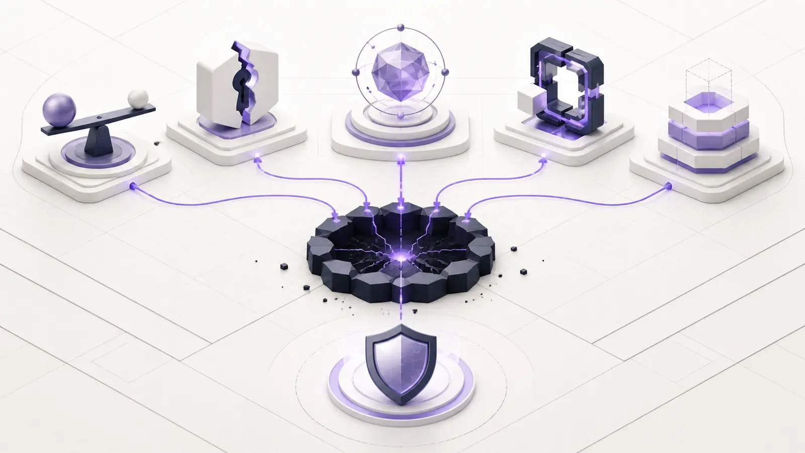 Five recurring Web3 exploit patterns mapped across accounting, authorization, oracle, external-call, and state-transition layers
